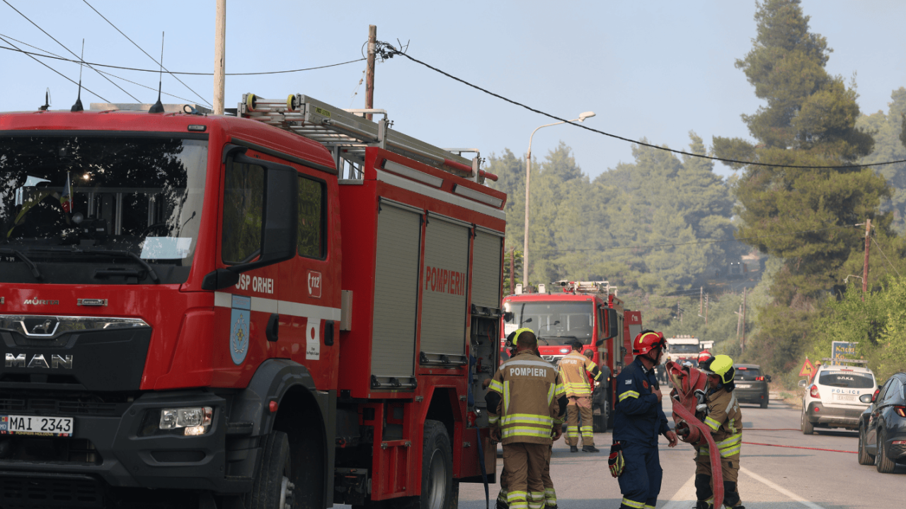 Πυροσβέστες επιχειρούν στην περιοχή του Βαθυκόιλου Φθιώτιδας για την κατάσβεση της πυρκαγιάς.