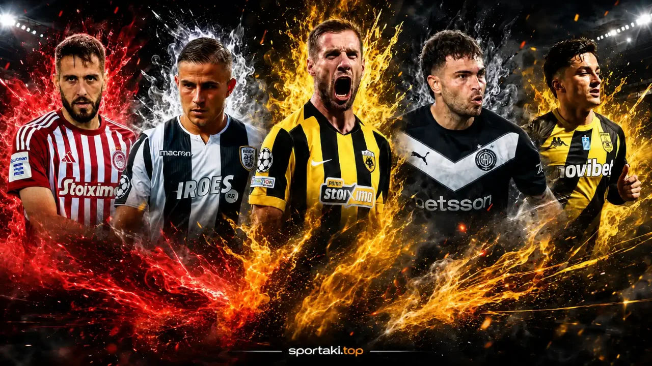 Κυριακή φωτιά στη Super League: Άρης–ΟΦΗ, παγίδα για ΠΑΟΚ και δύσκολες έξοδοι για Ολυμπιακό–ΑΕΚ
