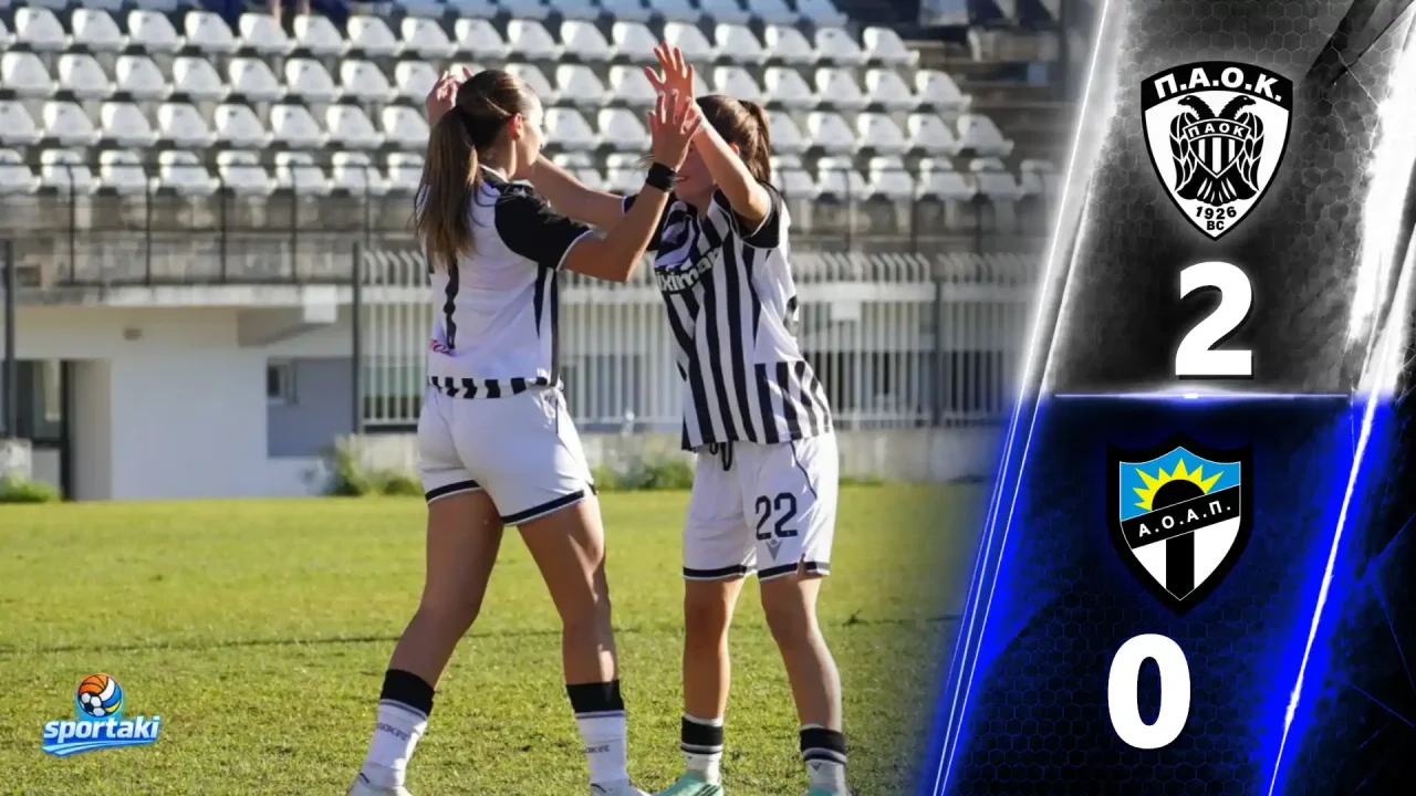 ΠΑΟΚ – Αγία Παρασκευή 2-0: Γκατσανίτσα και Μιχαήλ υπέγραψαν το 2/2